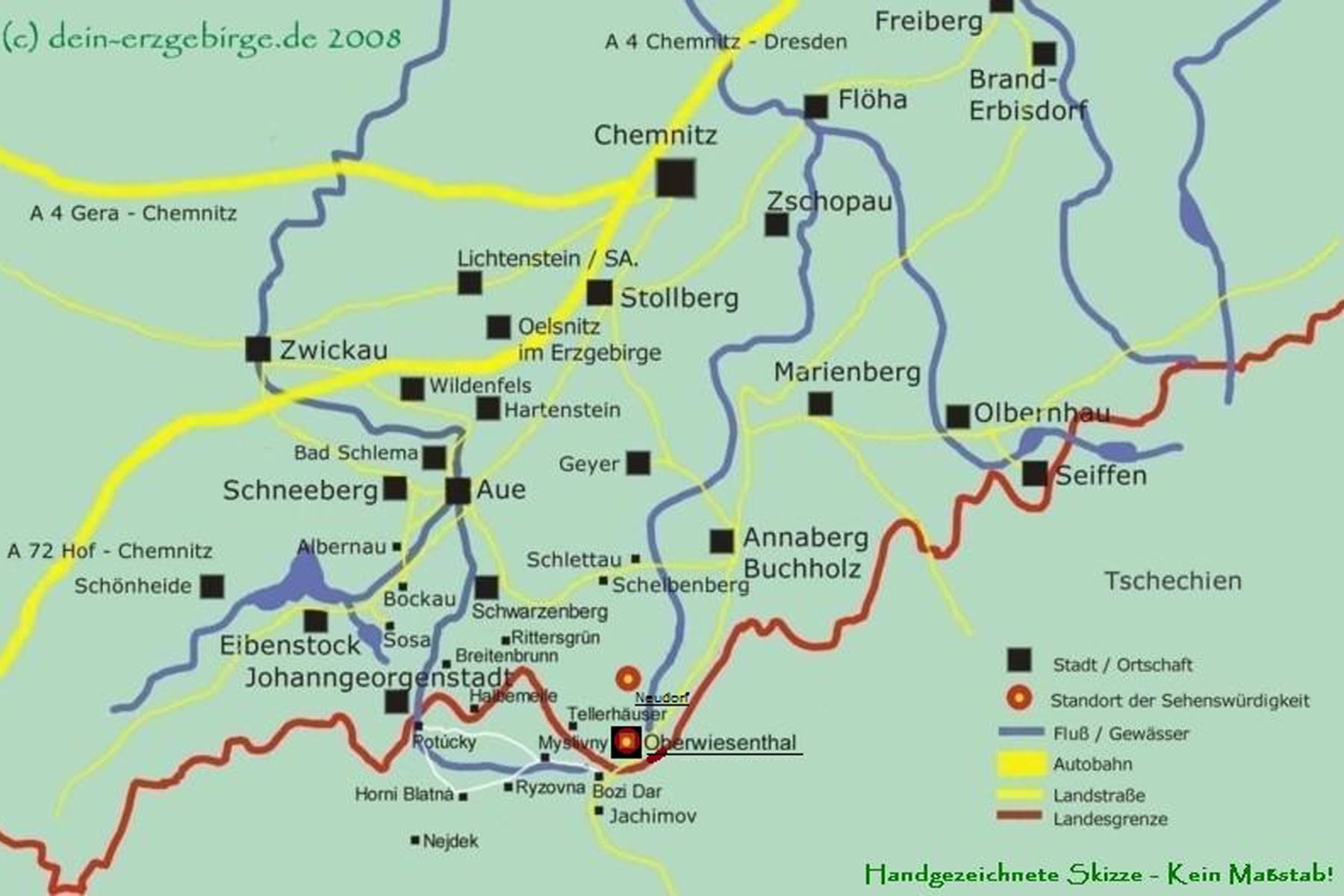 Neudorfer Skiwanderweg zw. Neudorf und Oberwiesenthal (Erzgebirge Sachsen)